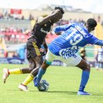 Joe Waithera Battle Ball With Lasso Coullibally at Nyayo Stadium