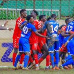 Police fc battles with Shabana fc during Mozzart bet cup Quarter final match at Gussi stadium
