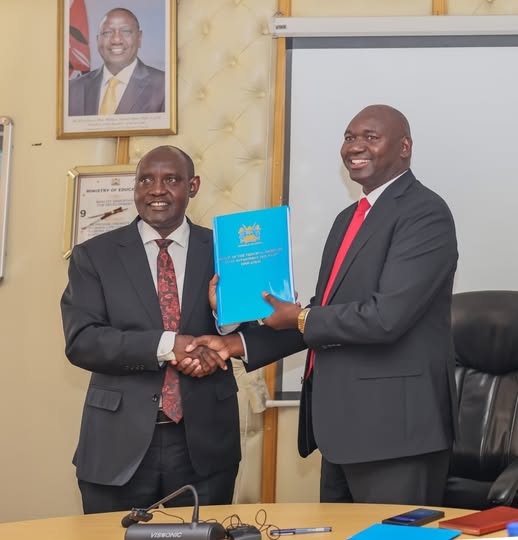 Bitok Hands Over Basic Education Docket to Ololtuaa Following Ruto Reshuffle