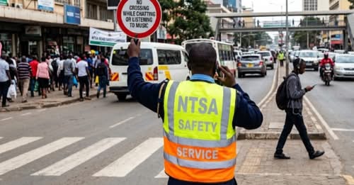 NTSA Warns Pedestrians Against Mobile Phone Distractions on Roads